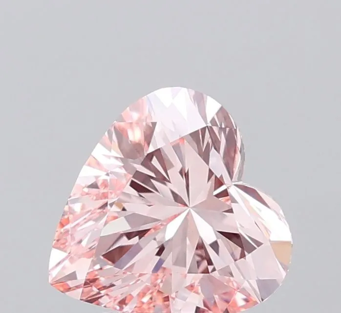 1.54ct HEART Fancy Pink VVS2 Coloured Lab diamond