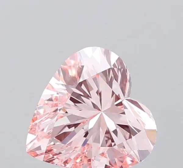 1.54ct HEART Fancy Pink VVS2 Coloured Lab diamond