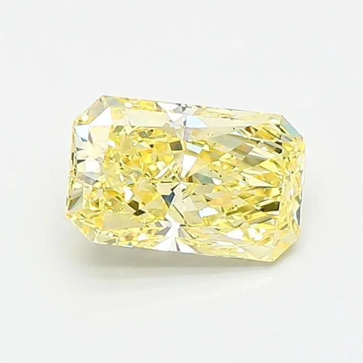 0.90ct RADIANT Fancy Intense Yellow VS2 Coloured Lab diamond