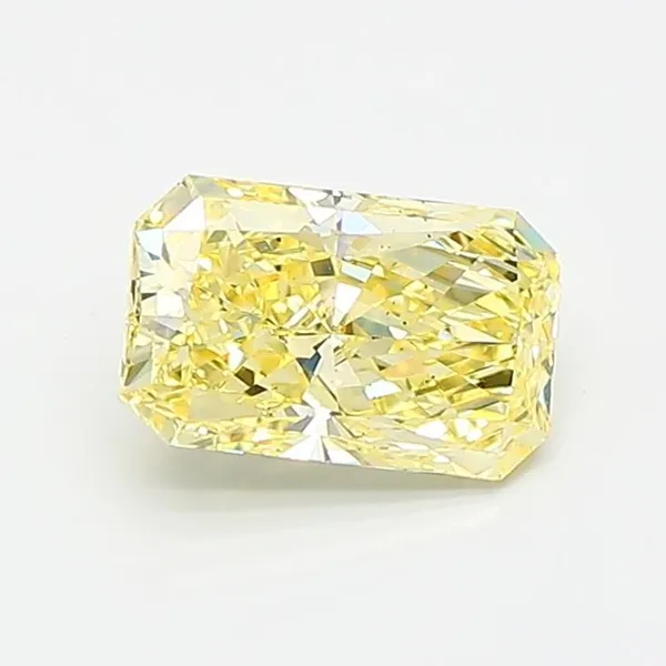 0.9ct RADIANT Fancy Intense Yellow VS2 Coloured Lab diamond