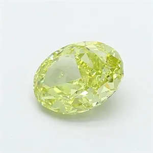1.07ct OVAL Fancy Yellow VVS2 Coloured Lab diamond