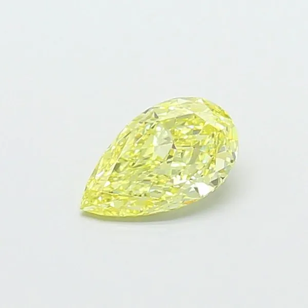 0.93ct PEAR Fancy Intense Yellow VVS2 Coloured Lab diamond
