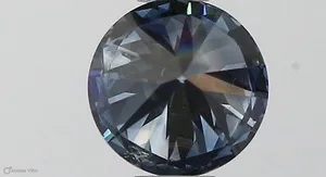 0.47ct ROUND Fancy Vivid Blue SI1 Coloured Lab diamond
