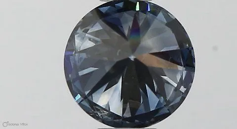 0.47ct ROUND Fancy Vivid Blue SI1 Coloured Lab diamond