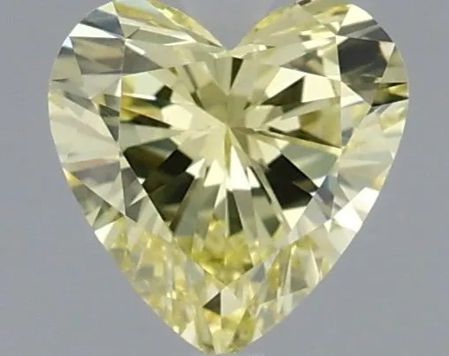 0.73ct HEART Fancy Intense Yellow VS2 Coloured Lab diamond