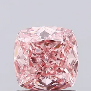 0.9ct CUSHION Fancy Vivid Pink VVS2 Coloured Lab diamond