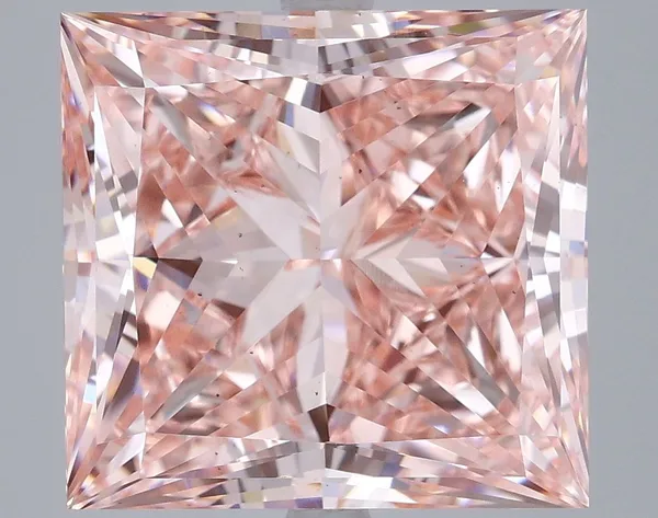 10.08ct PRINCESS Fancy Vivid Pink VS2 Coloured Lab diamond
