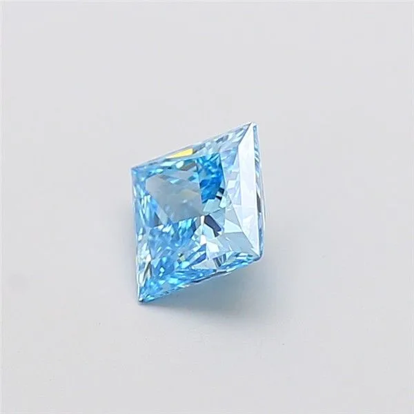 1ct PRINCESS Fancy Vivid Blue VS2 Coloured Lab diamond