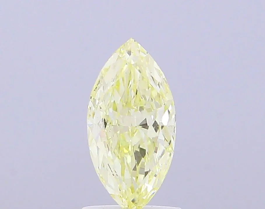 1.00ct MARQUISE Fancy Light Yellow VS2 Coloured Lab diamond