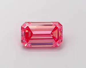 0.99ct EMERALD Fancy Vivid Pink VS1 Coloured Lab diamond