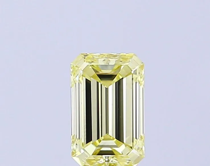 1.00ct EMERALD Fancy Light Yellow VS1 Coloured Lab diamond