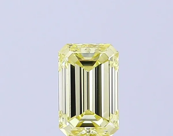1ct EMERALD Fancy Light Yellow VS1 Coloured Lab diamond