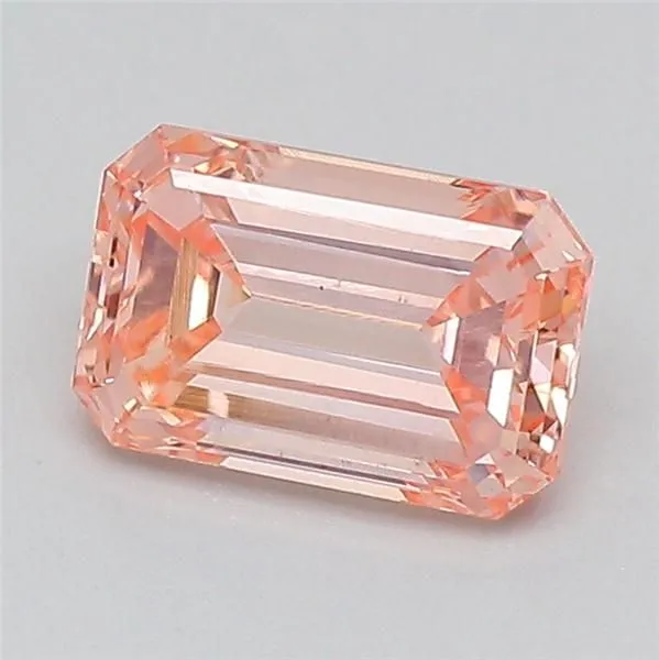 0.65ct EMERALD Fancy Vivid Pink VS1 Coloured Lab diamond