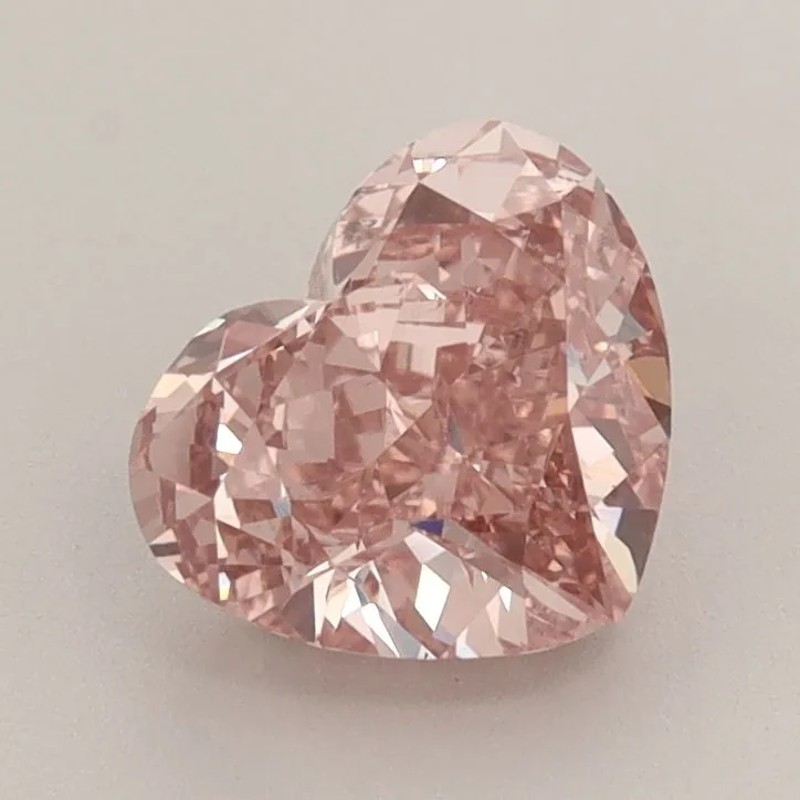1.57ct HEART Fancy Intense Brown Pink VS1 Coloured Lab diamond