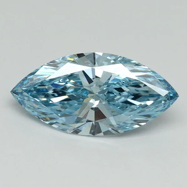 1.5ct MARQUISE Fancy Vivid Blue VS1 Coloured Lab diamond