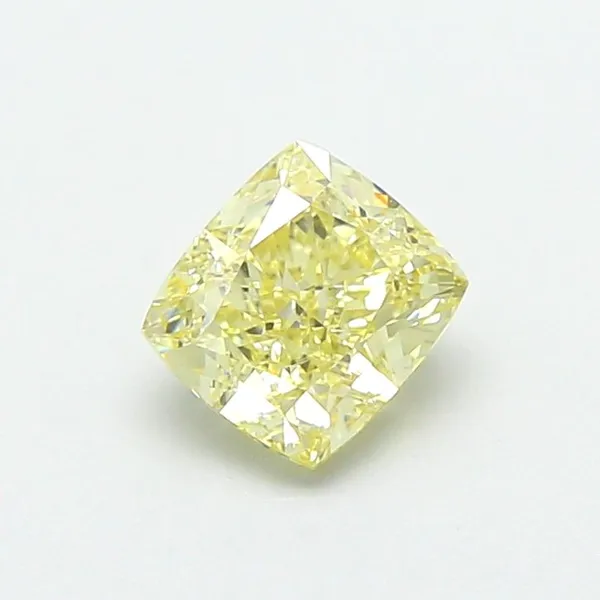 1.05ct CUSHION Fancy Yellow VVS2 Coloured Lab diamond