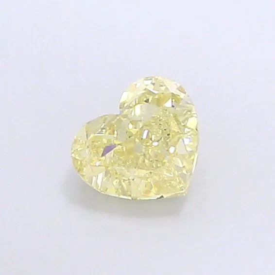 1.10ct HEART Fancy Yellow VS2 Coloured Lab diamond