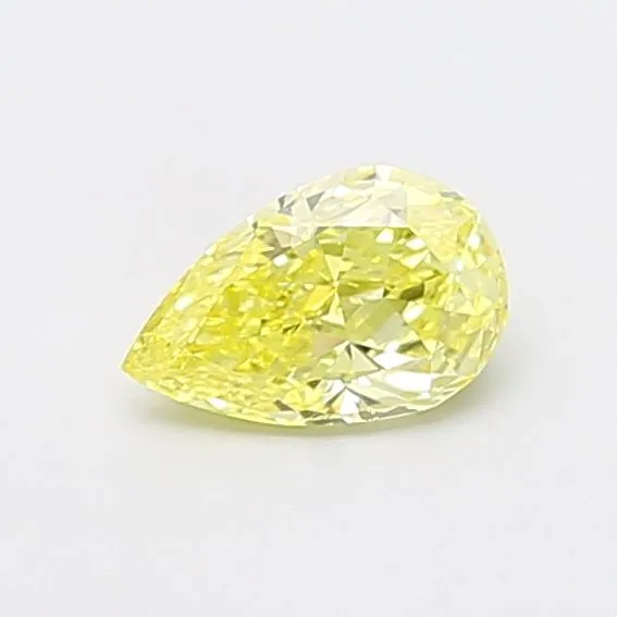 0.69ct PEAR Fancy Intense Yellow VVS1 Coloured Lab diamond
