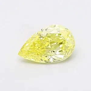 0.69ct PEAR Fancy Intense Yellow VVS1 Coloured Lab diamond