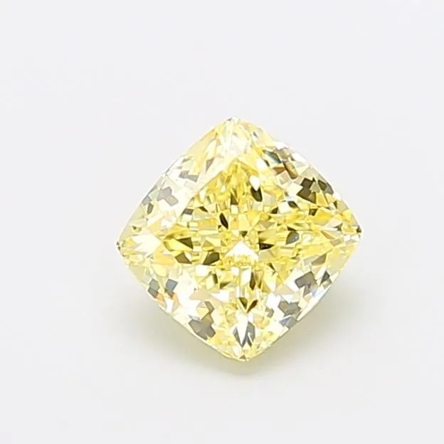 1.20ct CUSHION Fancy Intense Yellow VVS2 Coloured Lab diamond