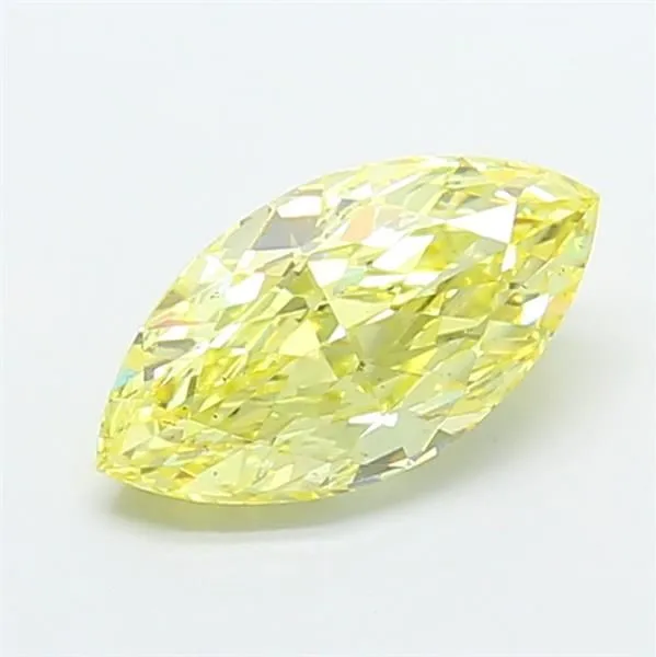 1.57ct MARQUISE Fancy Yellow VS2 Coloured Lab diamond