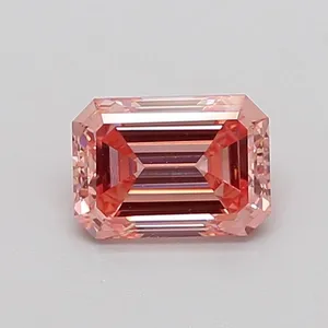 1.01ct EMERALD Fancy Intense Pink VS2 Coloured Lab diamond