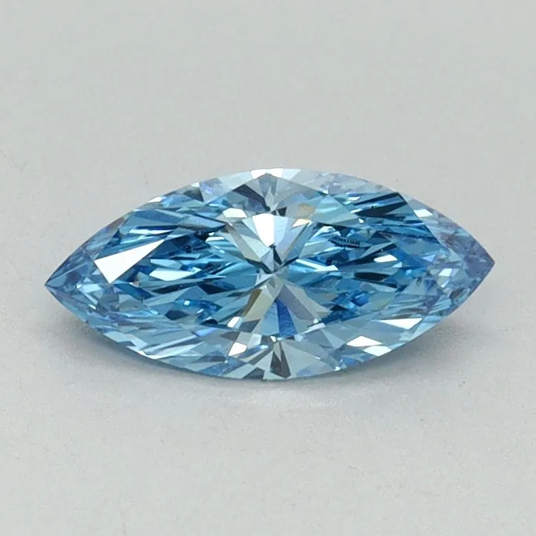 0.50ct MARQUISE Fancy Vivid Blue VS1 Coloured Lab diamond