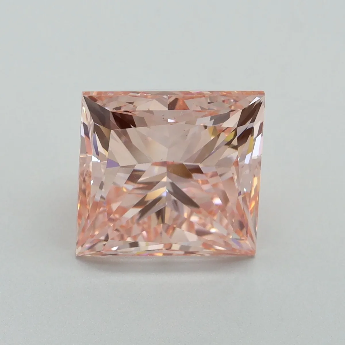 4.51ct PRINCESS Fancy Intense Pink VS1 Coloured Lab diamond