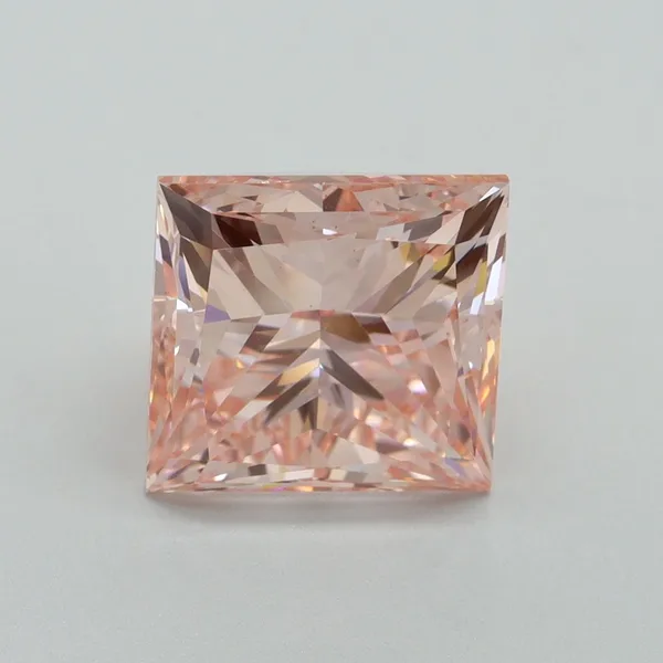 4.51ct PRINCESS Fancy Intense Pink VS1 Coloured Lab diamond