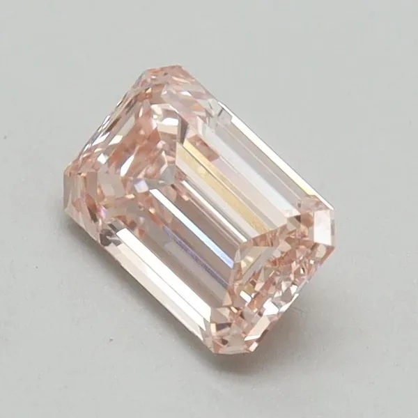 0.76ct EMERALD Fancy Intense Pink VS1 Coloured Lab diamond
