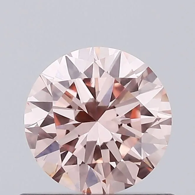 0.52ct ROUND Fancy Intense Pink VVS2 Coloured Lab diamond