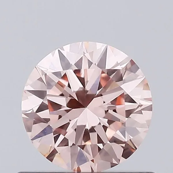 0.52ct ROUND Fancy Intense Pink VVS2 Coloured Lab diamond