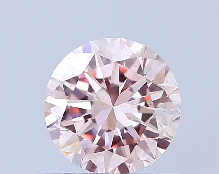 0.63ct ROUND Fancy Intense Pink VS2 Coloured Lab diamond