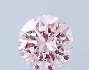 0.63ct ROUND Fancy Intense Pink VS2 Coloured Lab diamond