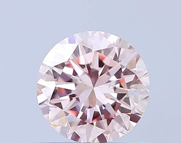 0.63ct ROUND Fancy Intense Pink VS2 Coloured Lab diamond