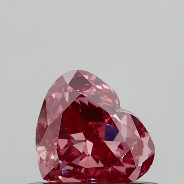 0.38ct HEART Fancy Deep Pink VS1 Coloured Lab diamond