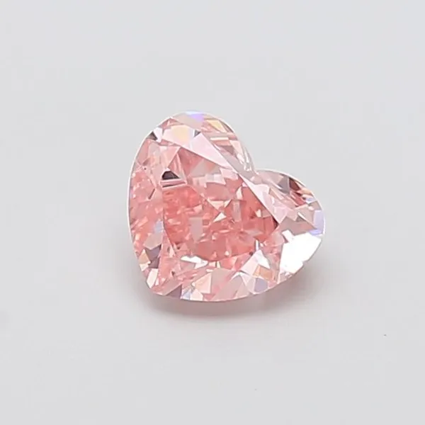 0.98ct HEART Fancy Vivid Pink VS1 Coloured Lab diamond
