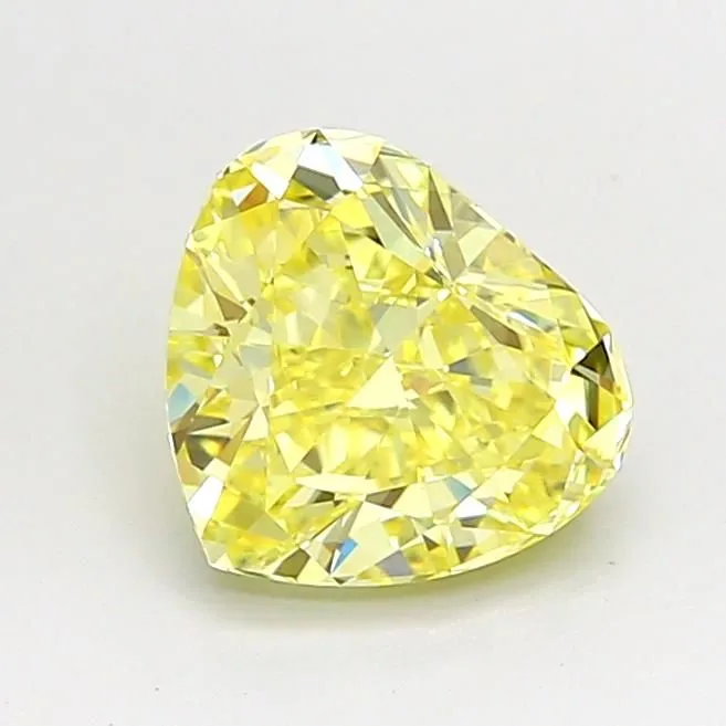 1.52ct HEART Fancy Intense Yellow VS1 Coloured Lab diamond