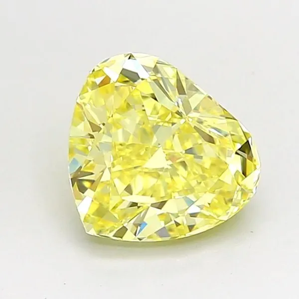 1.52ct HEART Fancy Intense Yellow VS1 Coloured Lab diamond