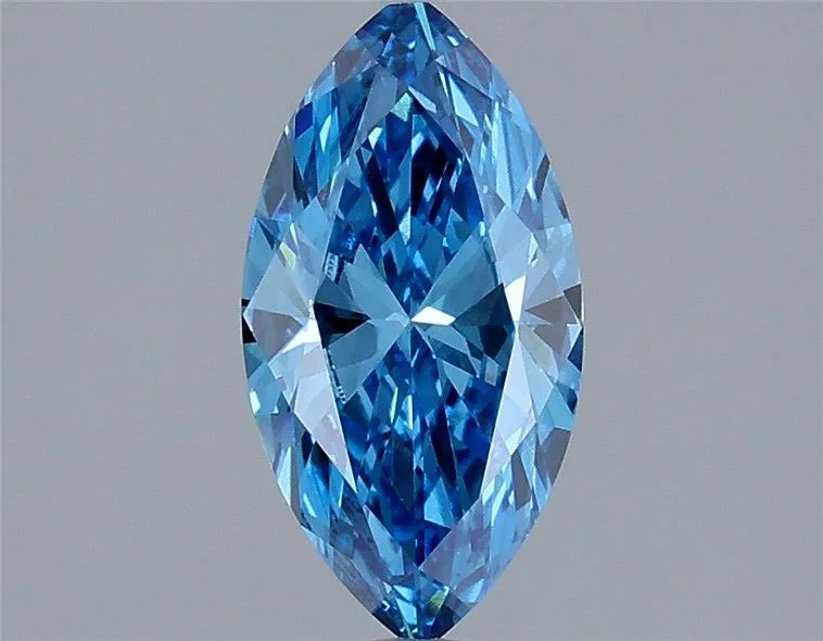 1.17ct MARQUISE Fancy Vivid Blue VVS2 Coloured Lab diamond