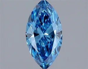 1.17ct MARQUISE Fancy Vivid Blue VVS2 Coloured Lab diamond