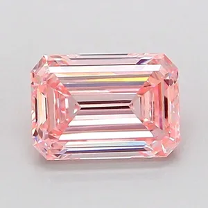 1.07ct EMERALD Fancy Intense Pink VVS2 Coloured Lab diamond