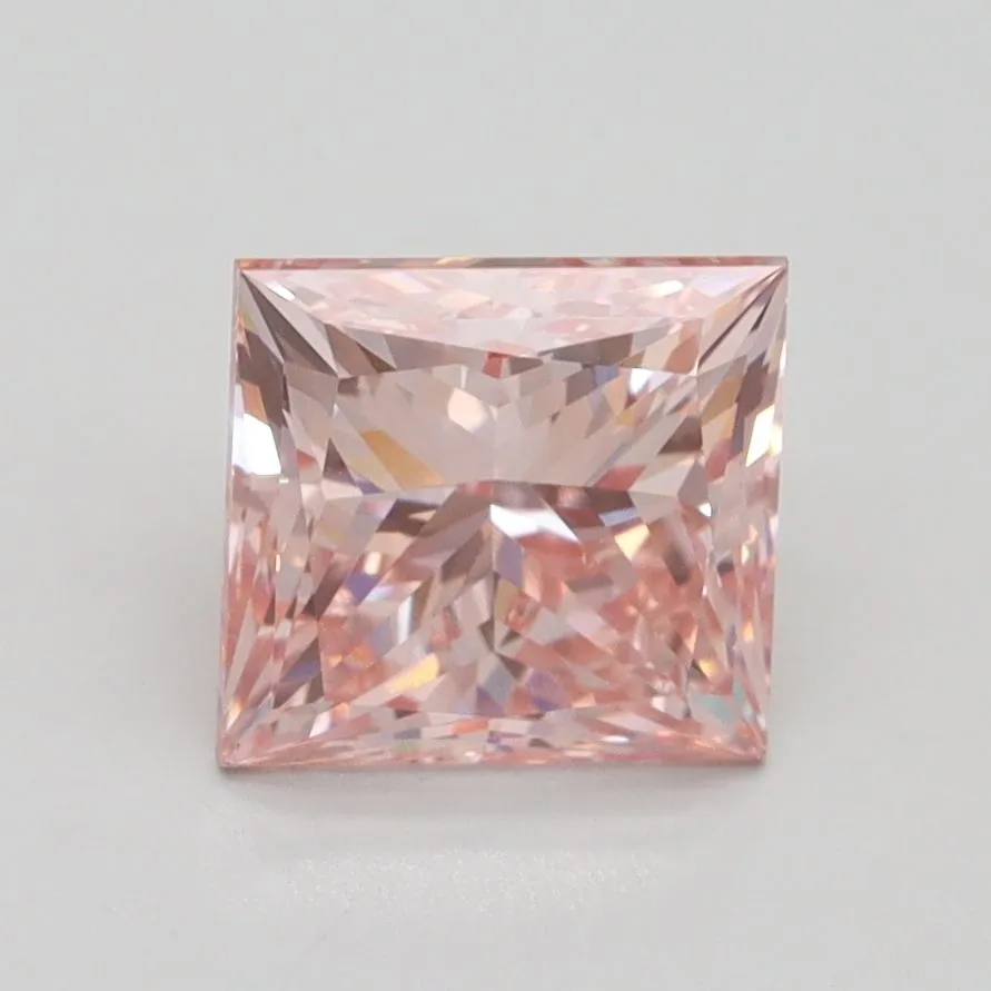 1.82ct PRINCESS Fancy Intense Pink VS2 Coloured Lab diamond