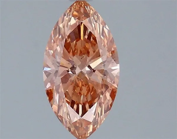 1.59ct MARQUISE Fancy Intense Orangey Pink SI1 Coloured Lab diamond