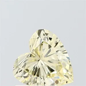0.51ct HEART Fancy Light Yellow VS1 Coloured Lab diamond