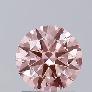 1.02ct ROUND Fancy Vivid Pink VS1 Coloured Lab diamond