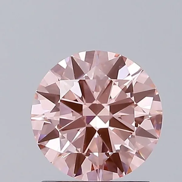 1.02ct ROUND Fancy Vivid Pink VS1 Coloured Lab diamond