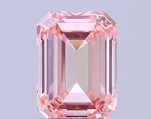 1.6ct EMERALD Fancy Vivid Pink VVS2 Coloured Lab diamond