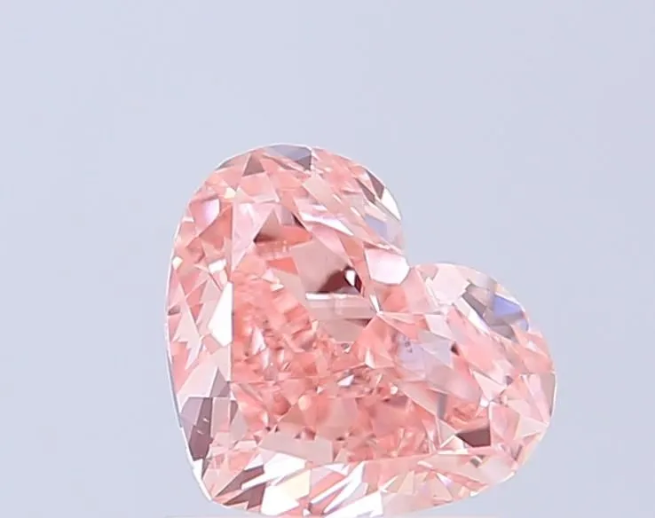 1.00ct HEART Fancy Vivid Pink VS2 Coloured Lab diamond