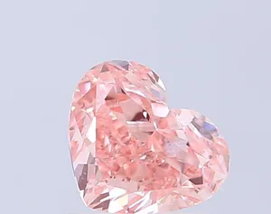 1ct HEART Fancy Vivid Pink VS2 Coloured Lab diamond